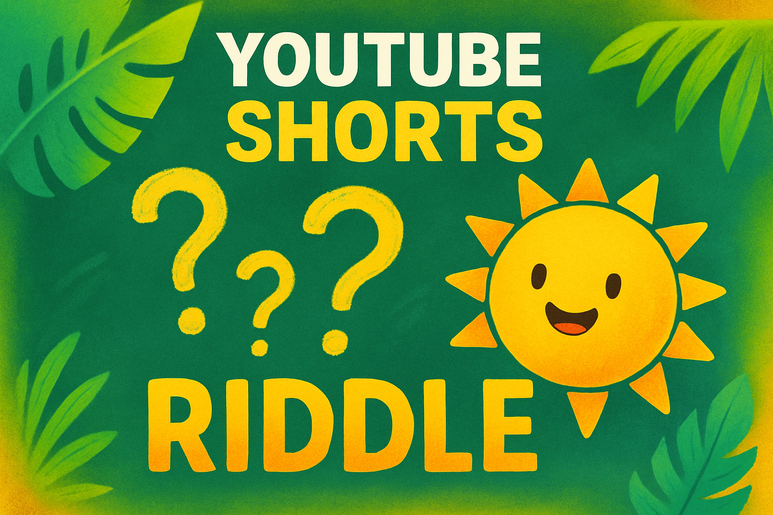 Playful Jamaican riddle teaser thumbnail with bright island colors