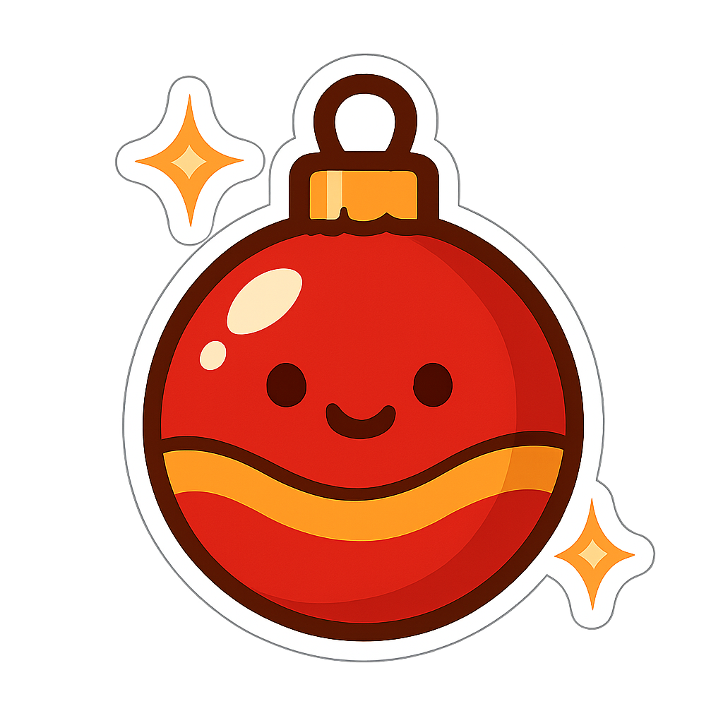 Christmas bauble festive sticker