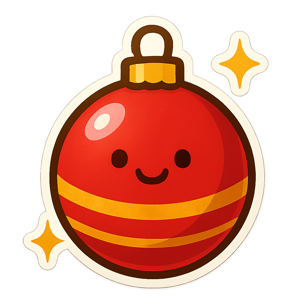 Festive ornament sticker