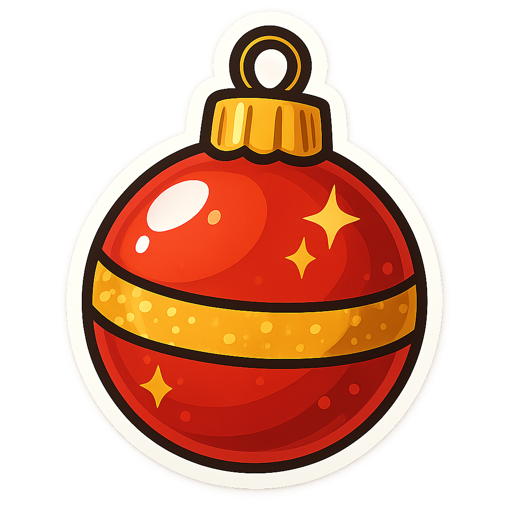 Festive ornament sticker