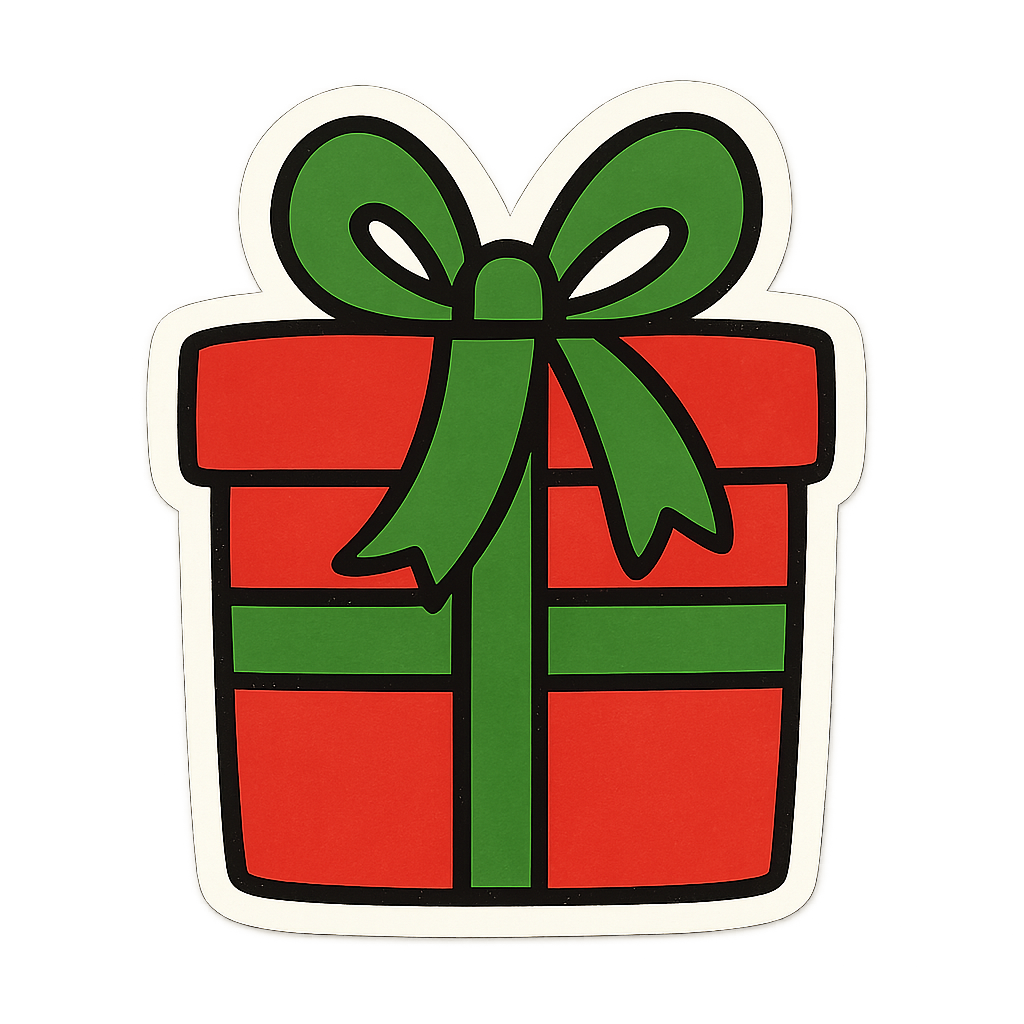 Gift present festive sticker