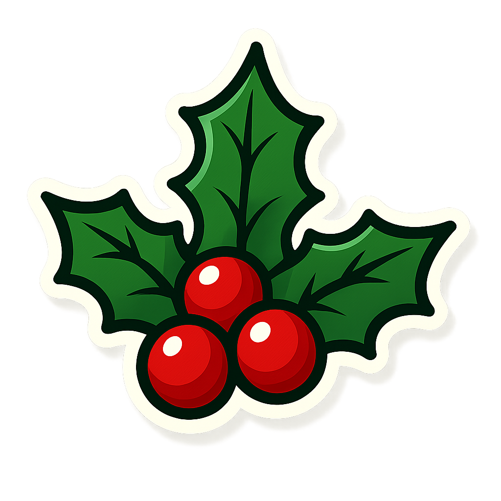 Holly sticker
