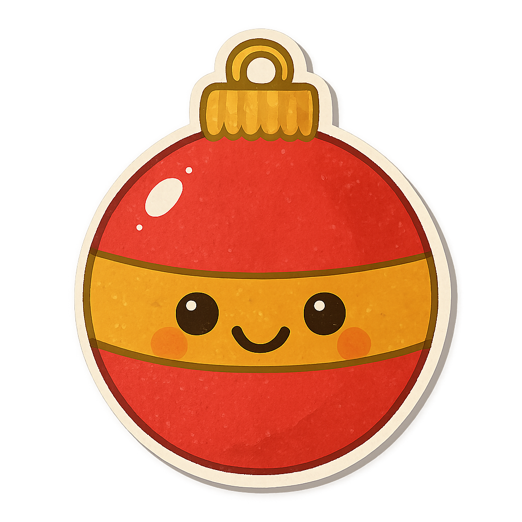 Festive ornament sticker