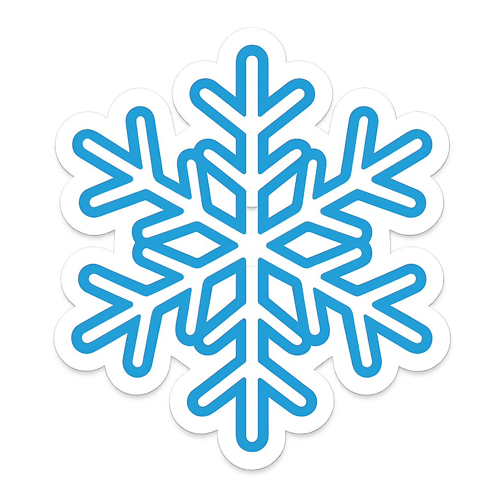 Snowflake festive sticker
