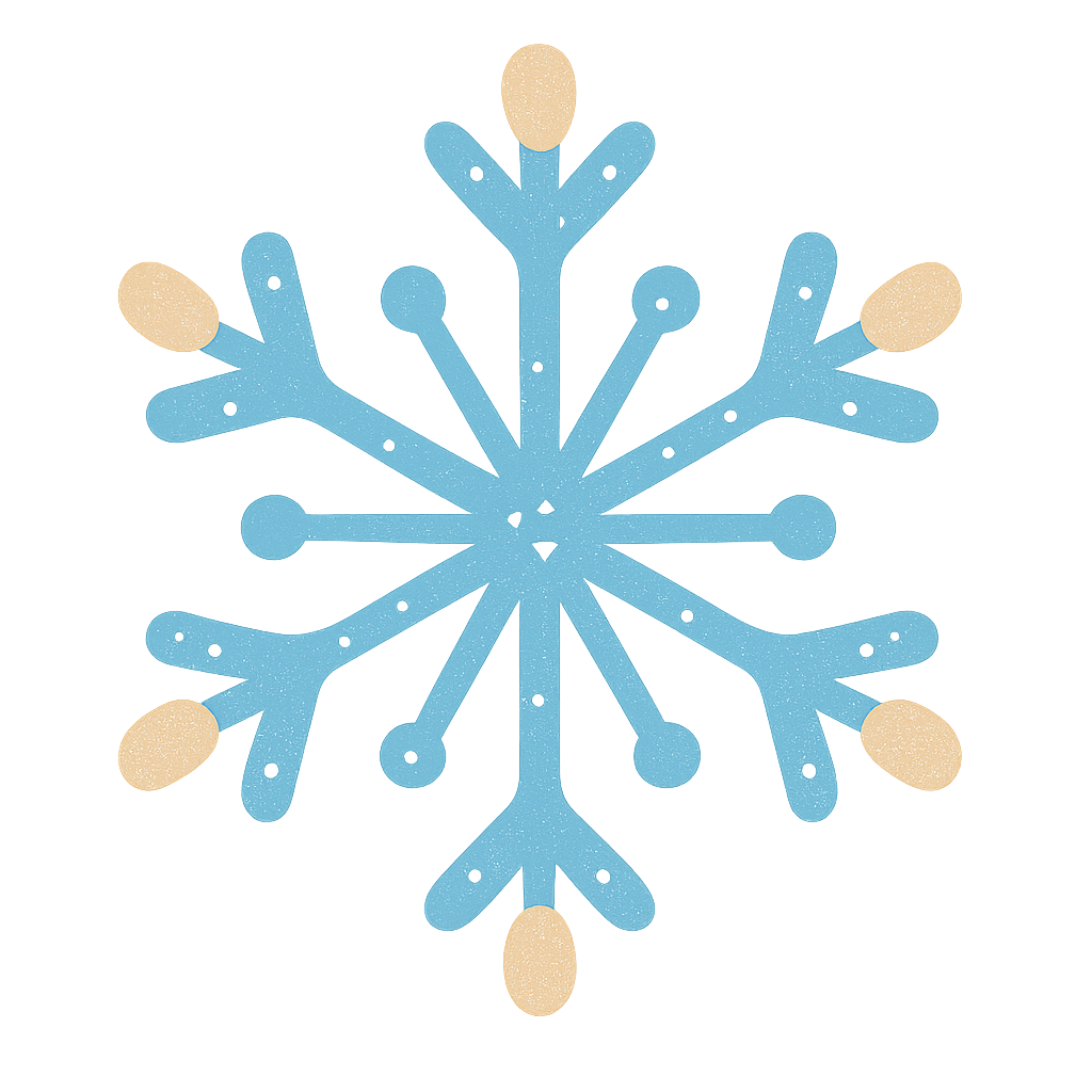 Festive snowflake sticker