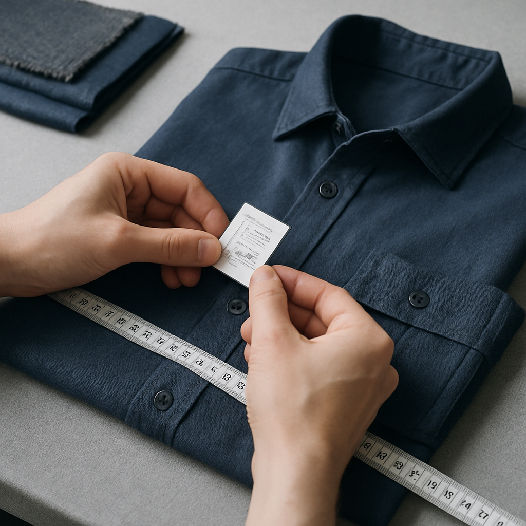 Quality inspection of garments on a worktable