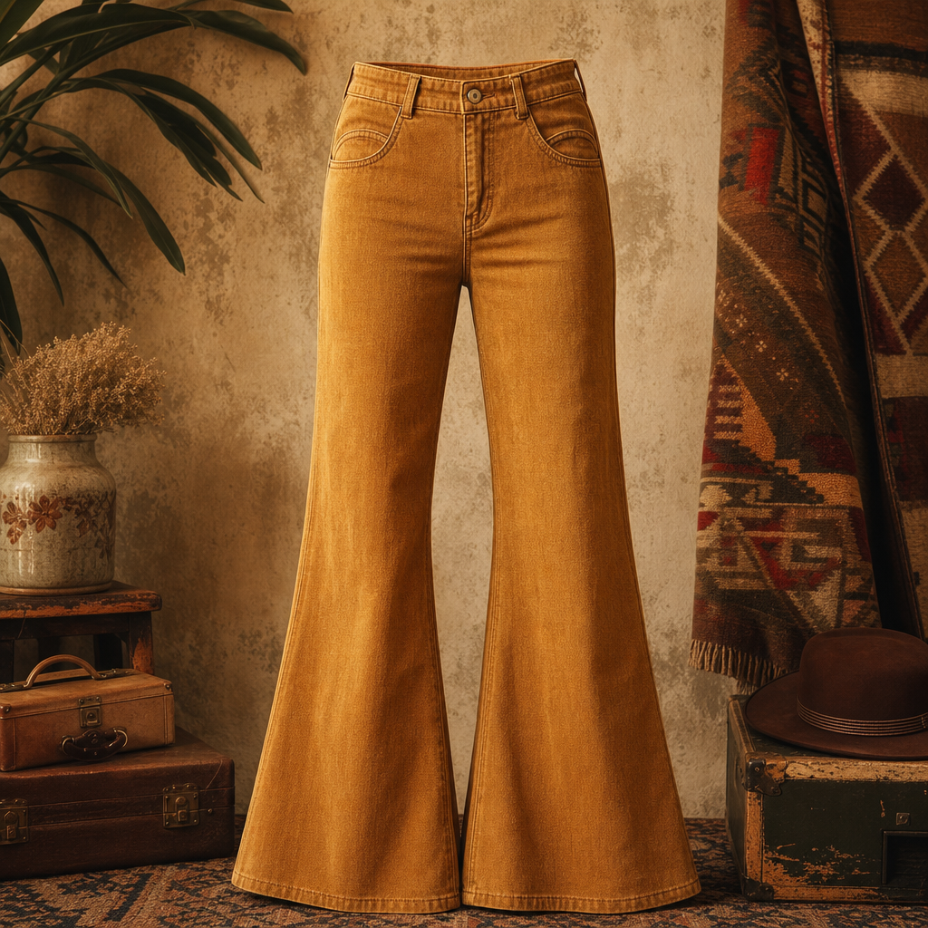 Golden Hour High-Waist Flare Pants