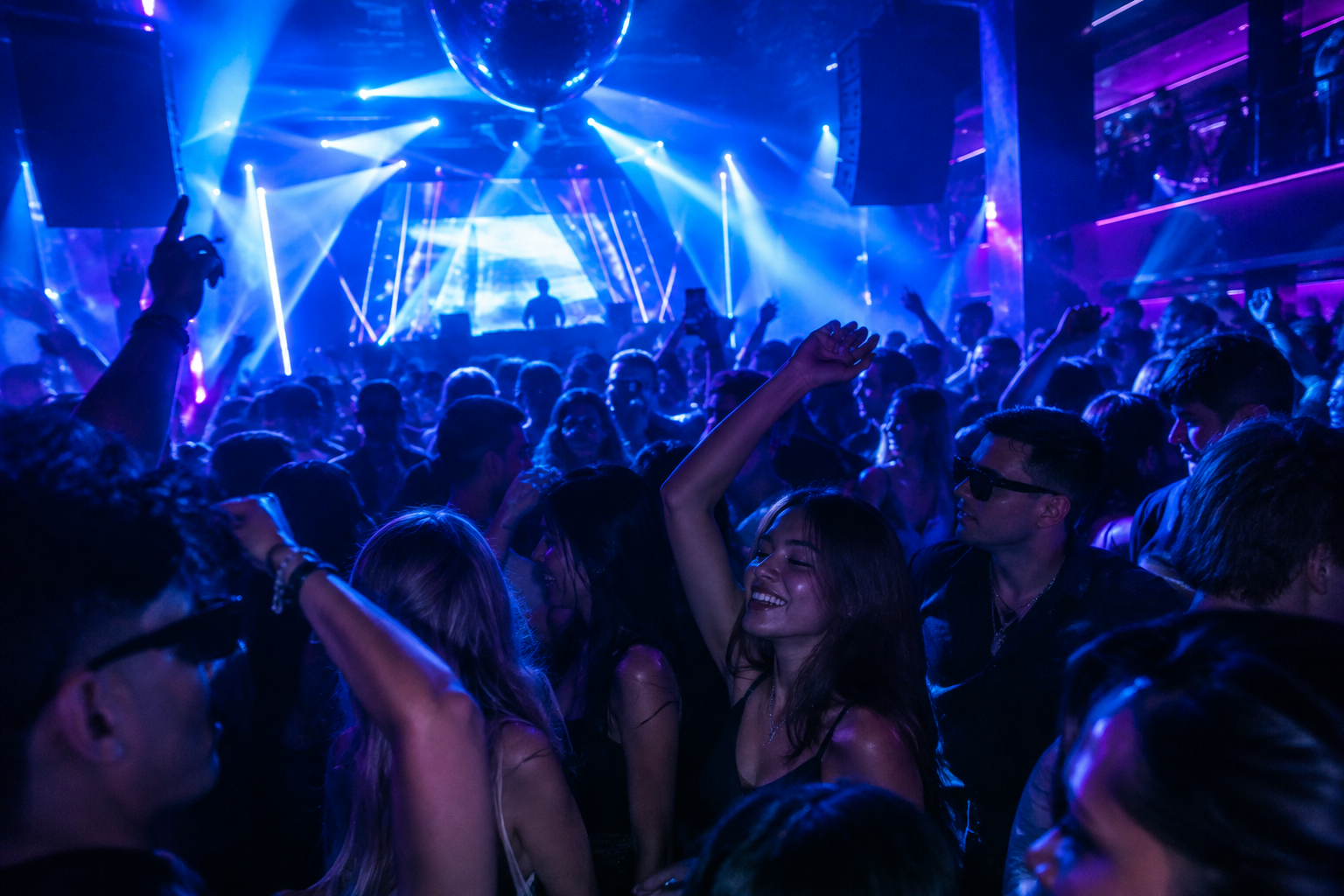 Neon Saturdays nightlife event crowd scene