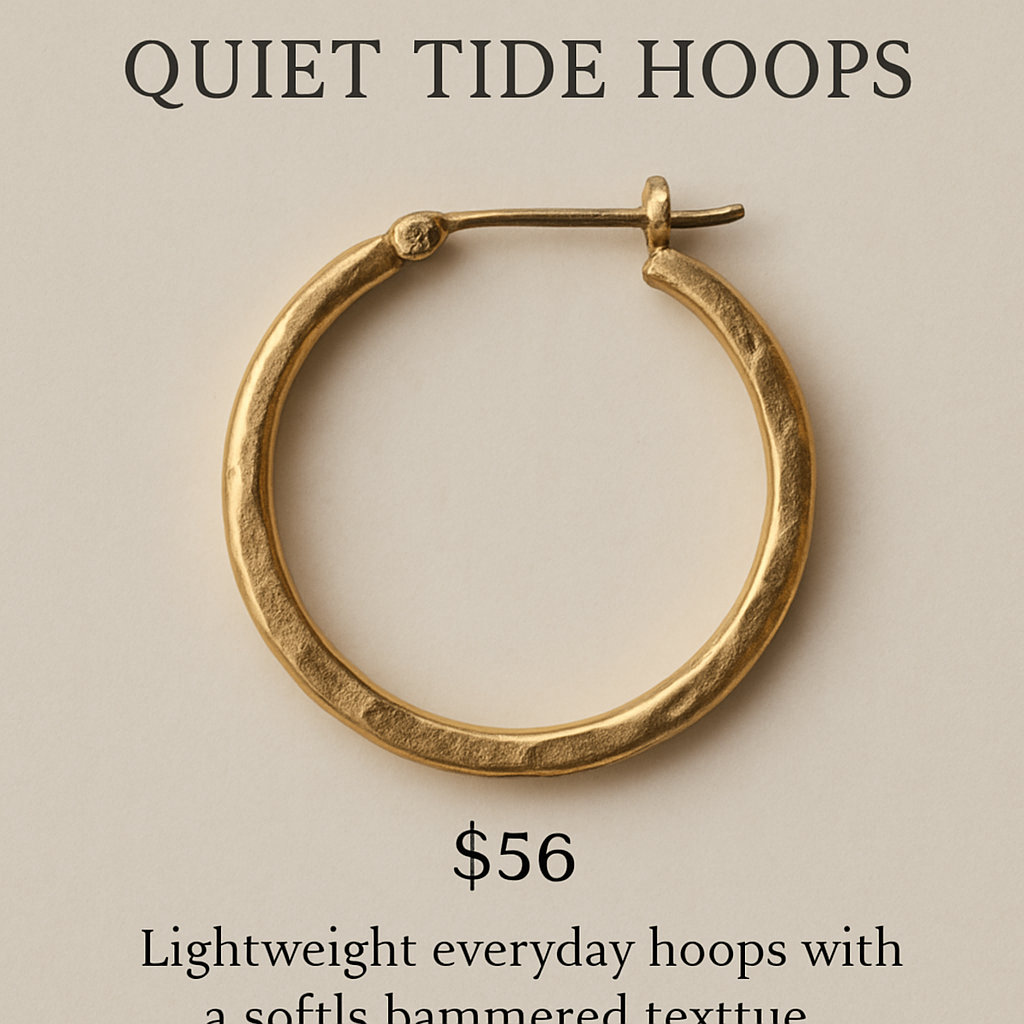 Close-up of Quiet Tide Hoops