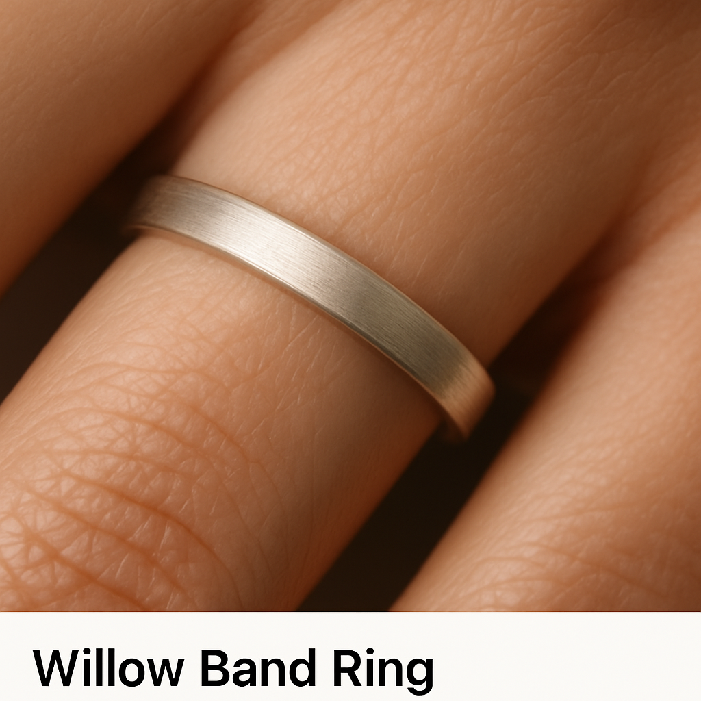 Close-up of Willow Band Ring