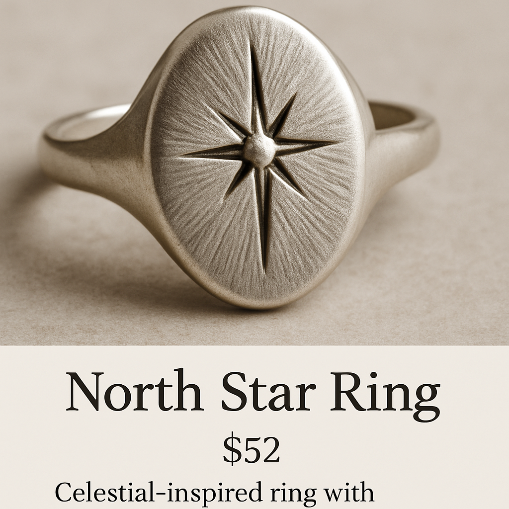 Close-up of North Star Ring