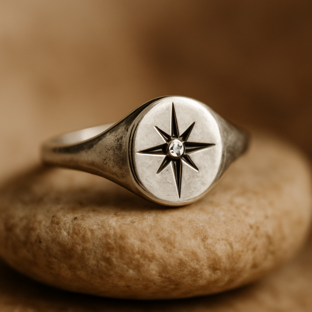 North Star Ring handcrafted jewelry piece