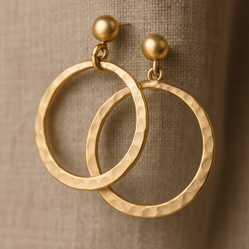 Quiet Tide Hoops handcrafted jewelry piece