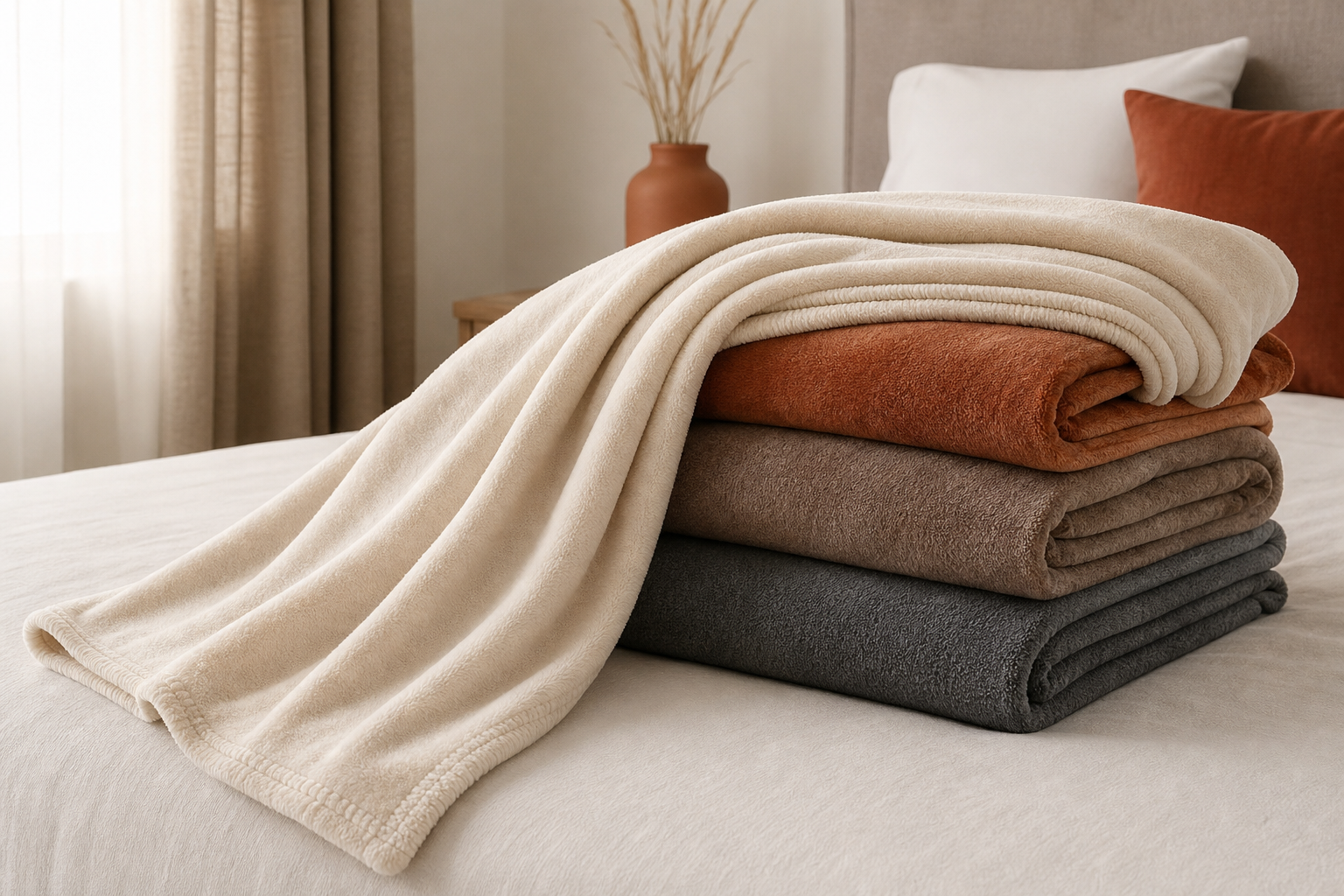 Decor blankets for comfort-driven room styling and retail display.