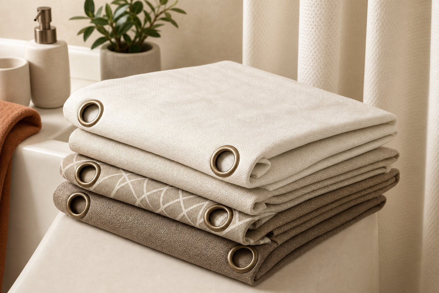 Fabric Anti-mold Shower Curtains