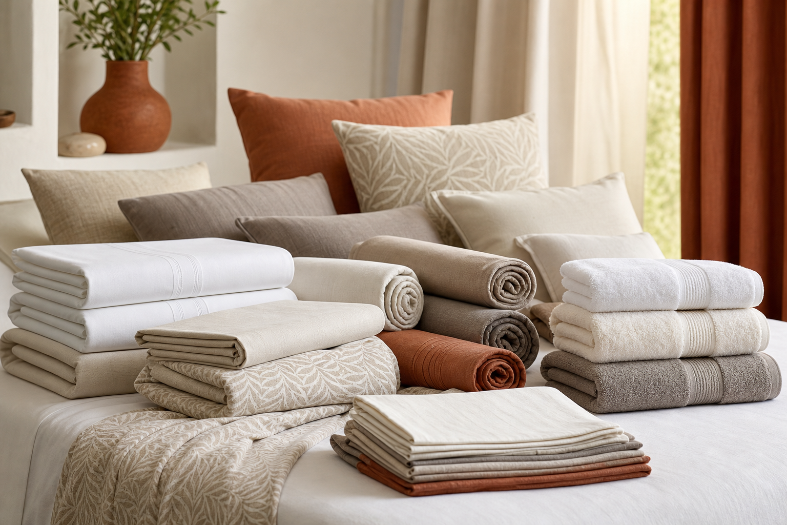 Neutral-toned collections for modern interiors and curated retail ranges.