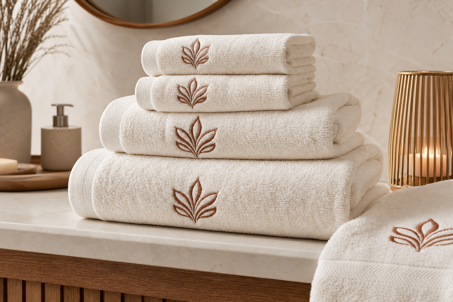 Custom Logo Embroidered Towel Sets