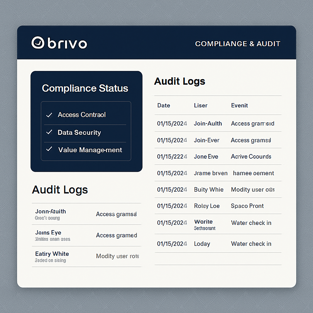 Brivo compliance dashboard with audit reports for luxury hospitality