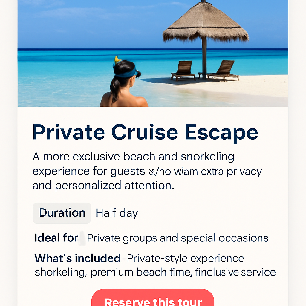 Private Cruise Escape