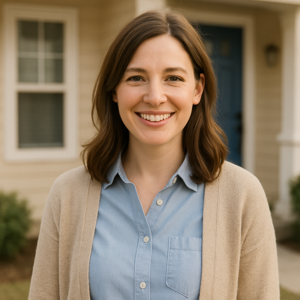 Smiling customer portrait