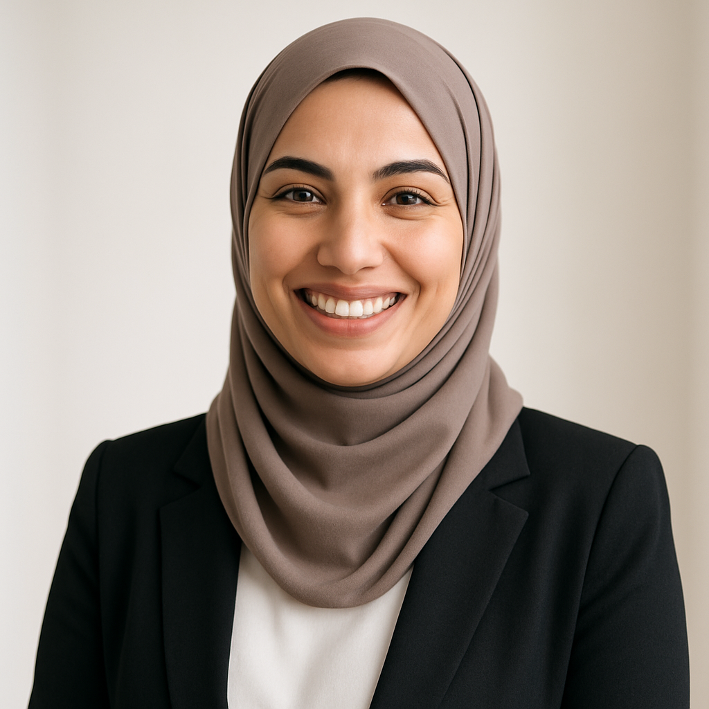 صورة عميلة مبتسمة