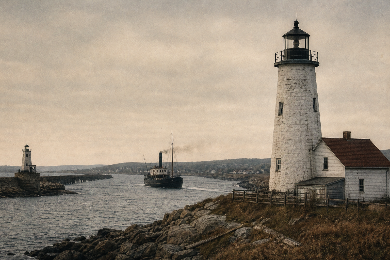 Archival lighthouse photograph for Harbor Approaches