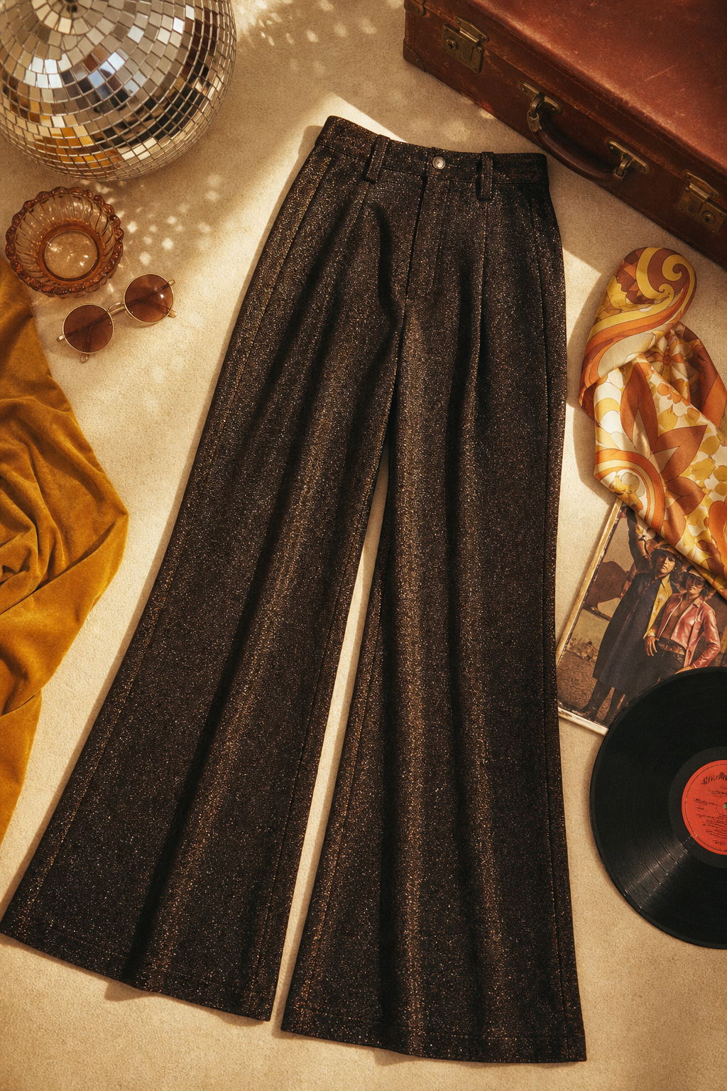 Disco Night Wide-Leg Trousers