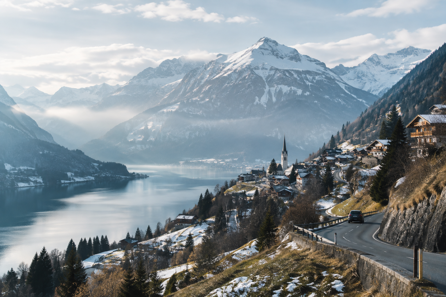 Scenic Alps travel landscape