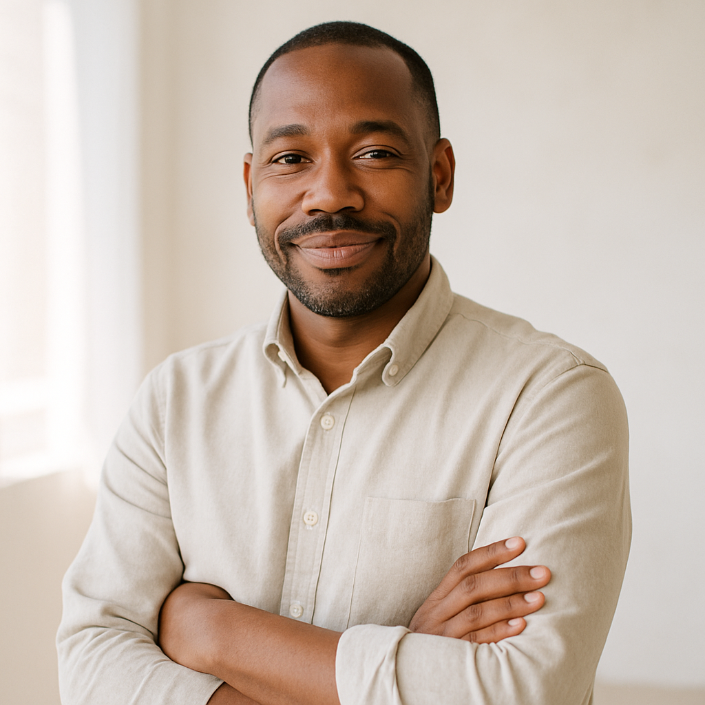 Portrait of Jamal Brooks, small business owner