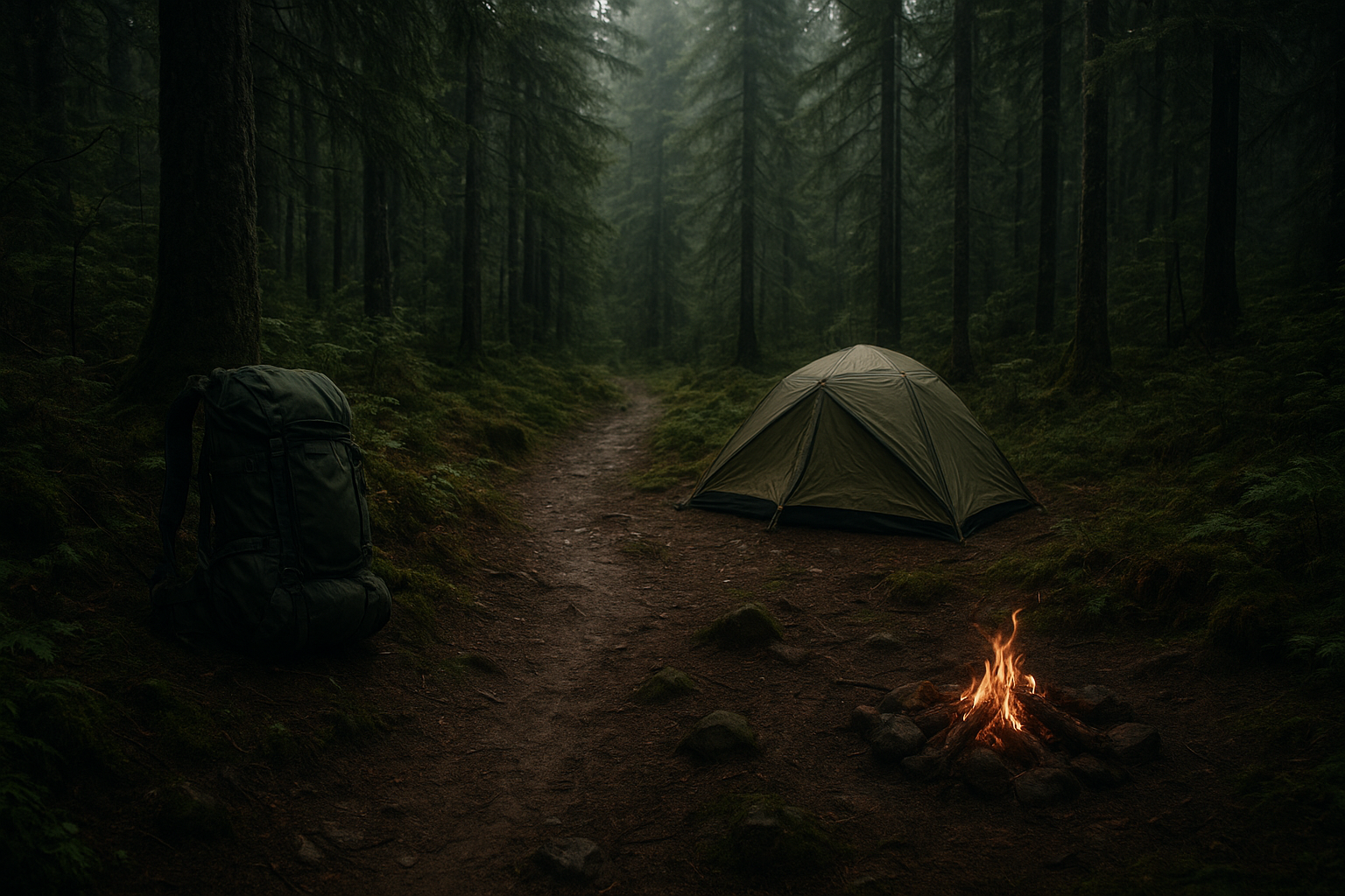 Field story photograph for Three quiet days under forest cover in Forest trail terrain