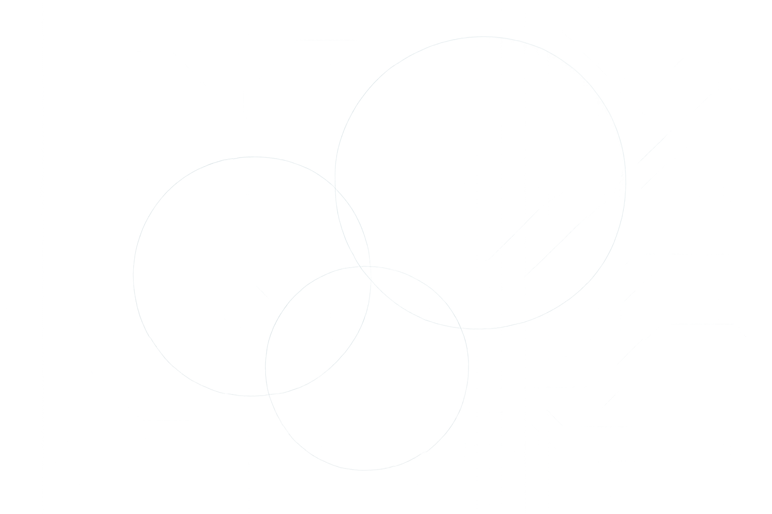 Abstract tech visualization with layered translucent orbs and circuit-like lines