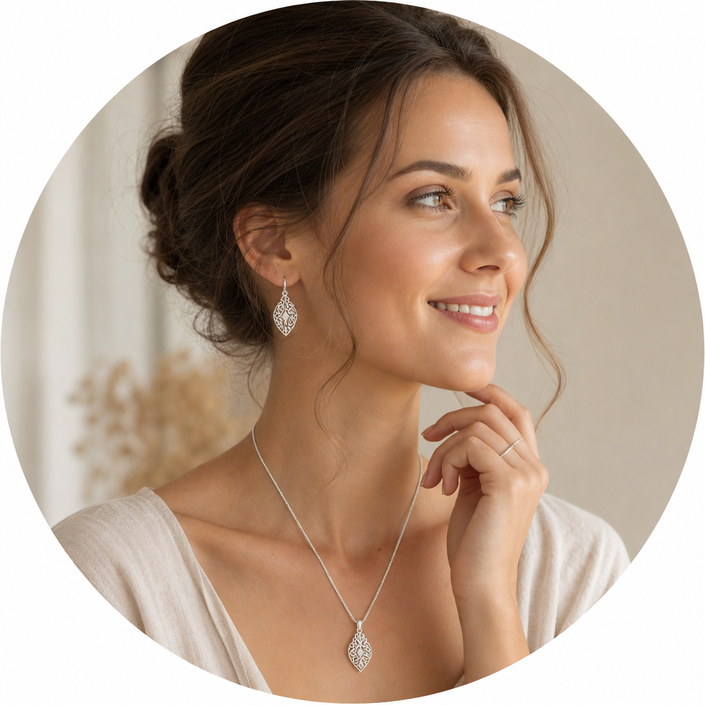 Portrait of Elena, jewelry customer