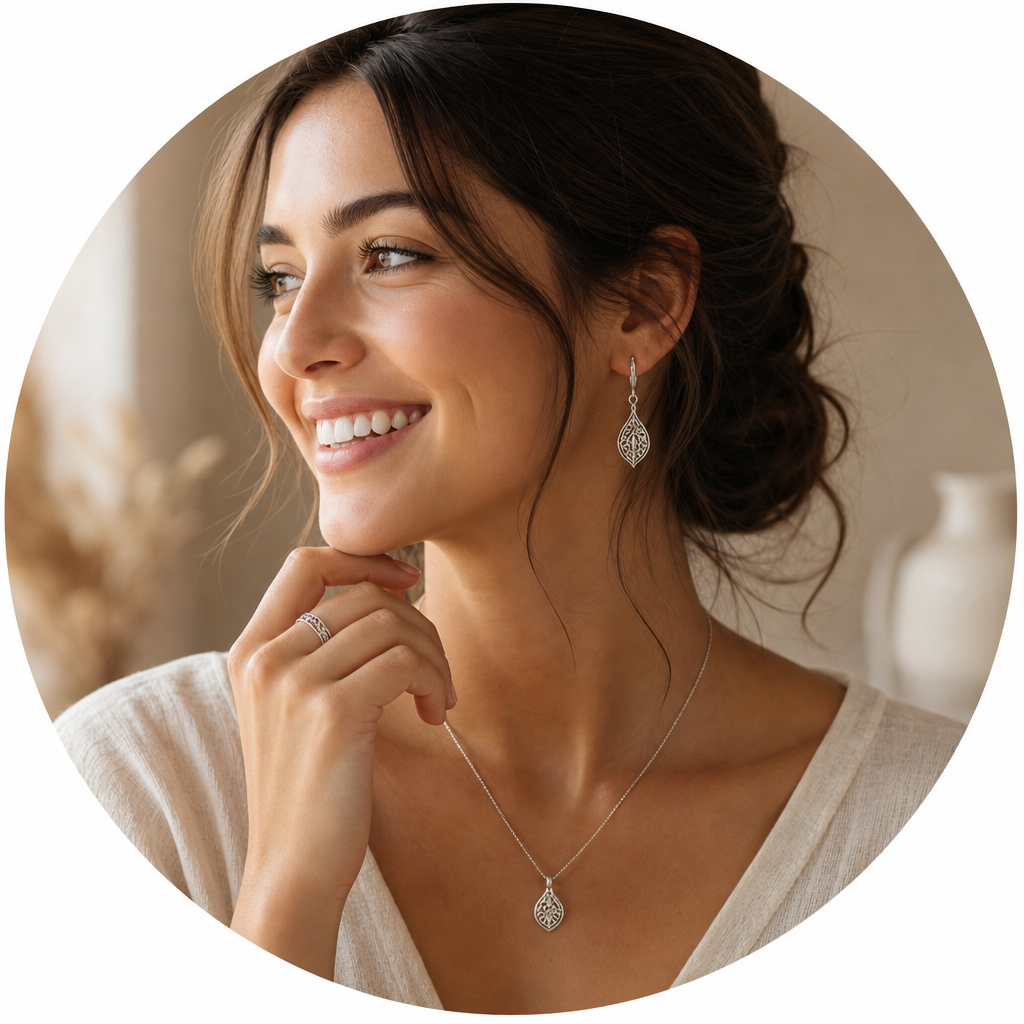 Portrait of Sofia, jewelry customer