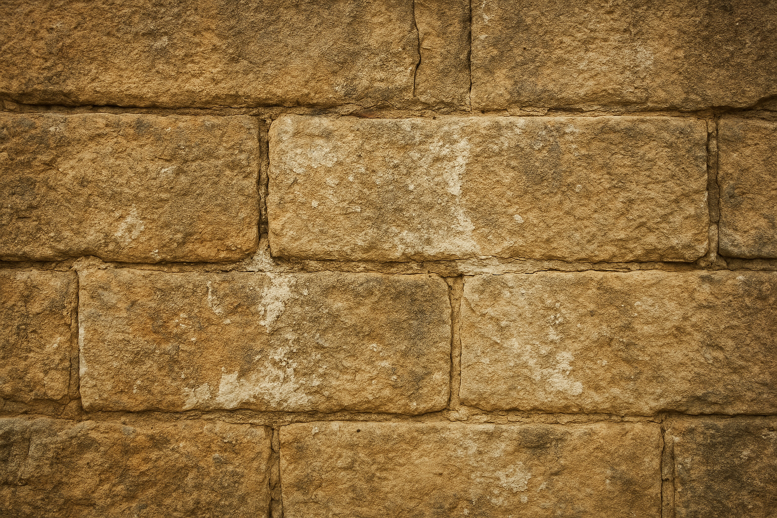 Close view of salt-weathered lighthouse masonry and repaired mortar joints
