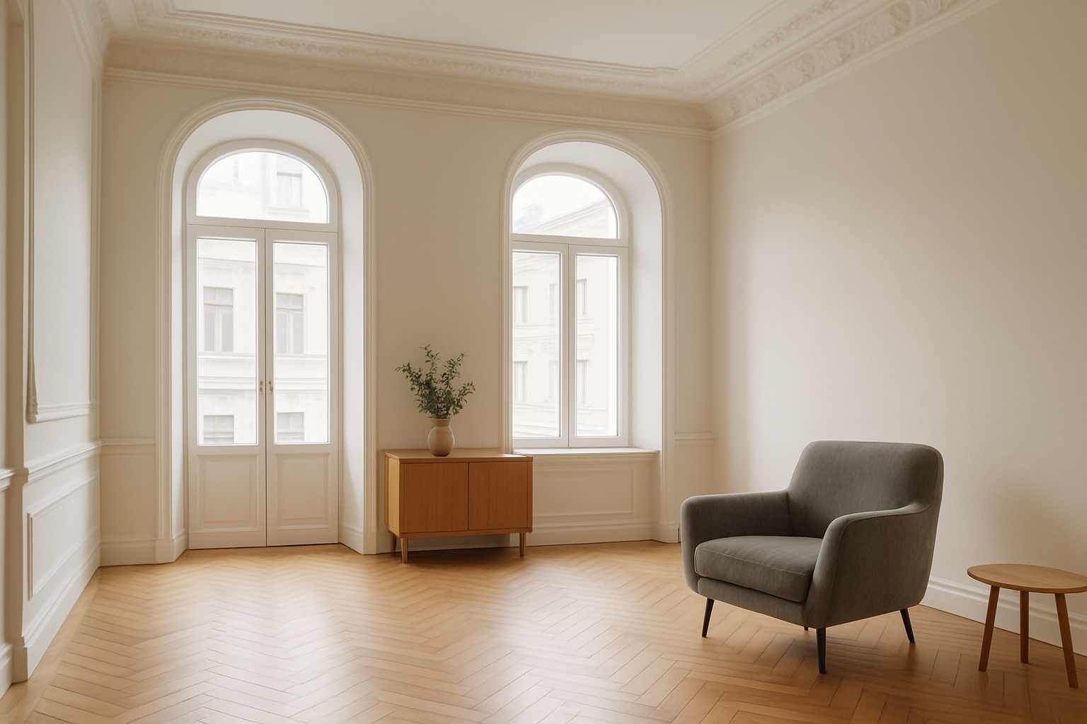 Historic Podil apartment with tall windows