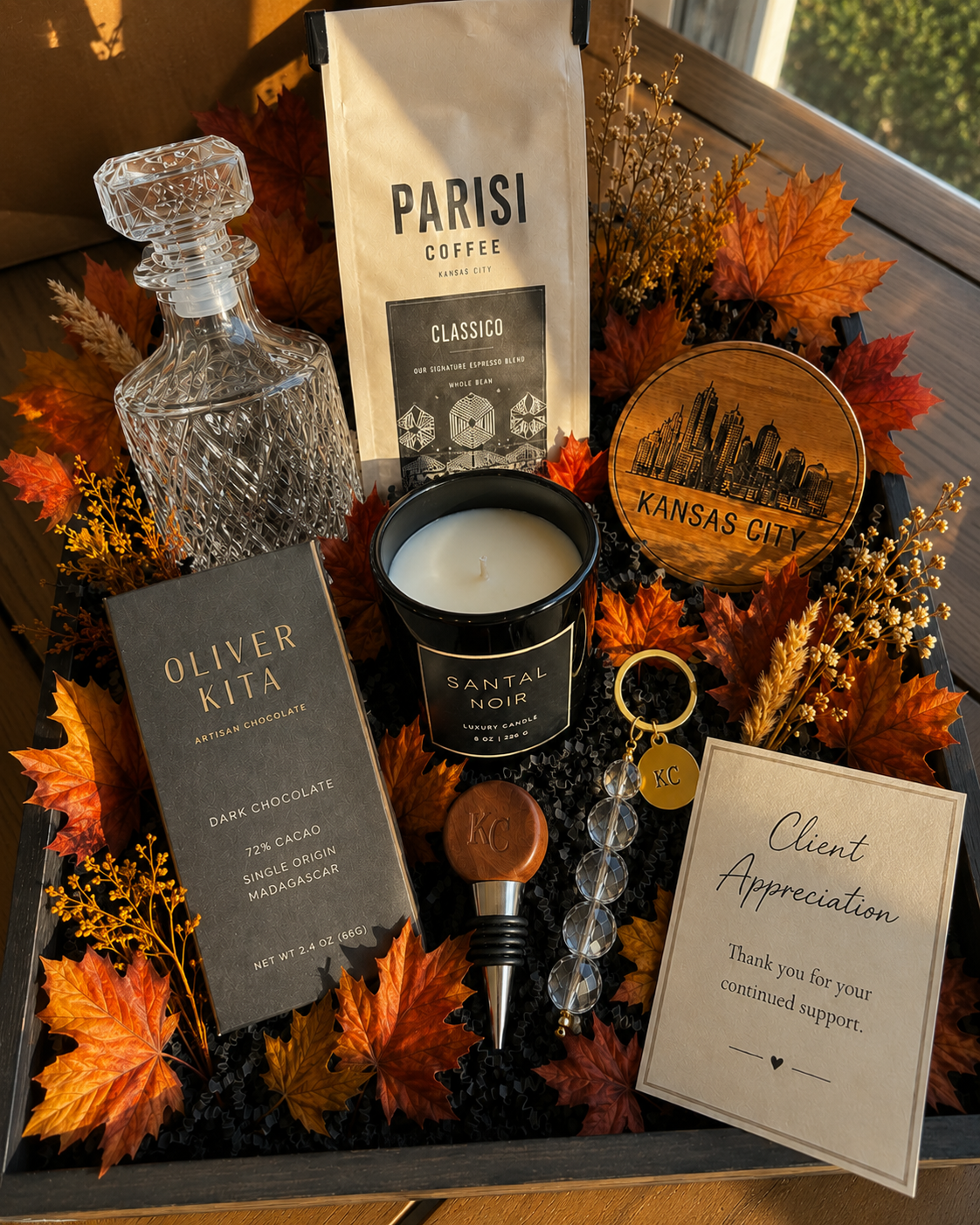 Curated gift box with elevated packaging details