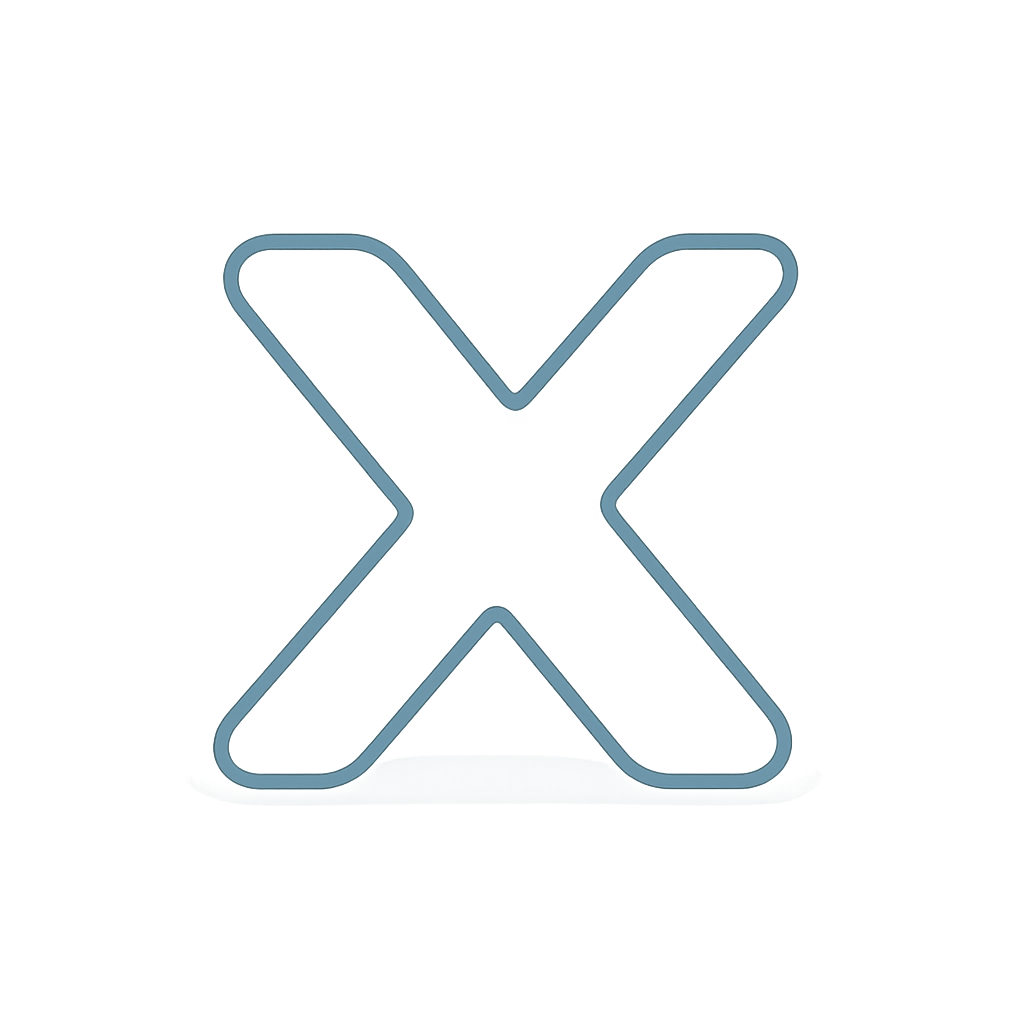 Illustrated X (Twitter) icon