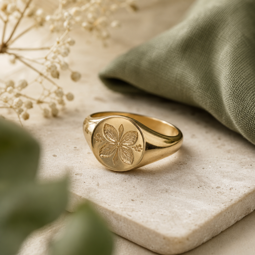 Petal Signet Ring