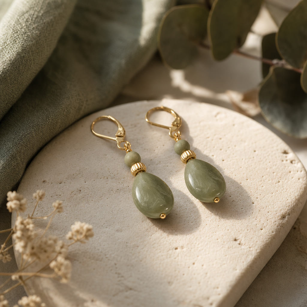 Sage Drop Earrings