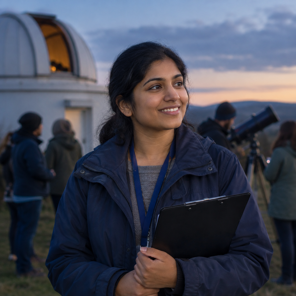 Portrait of Priya Sen, Community updates volunteer at Moonbeam Astronomy Club