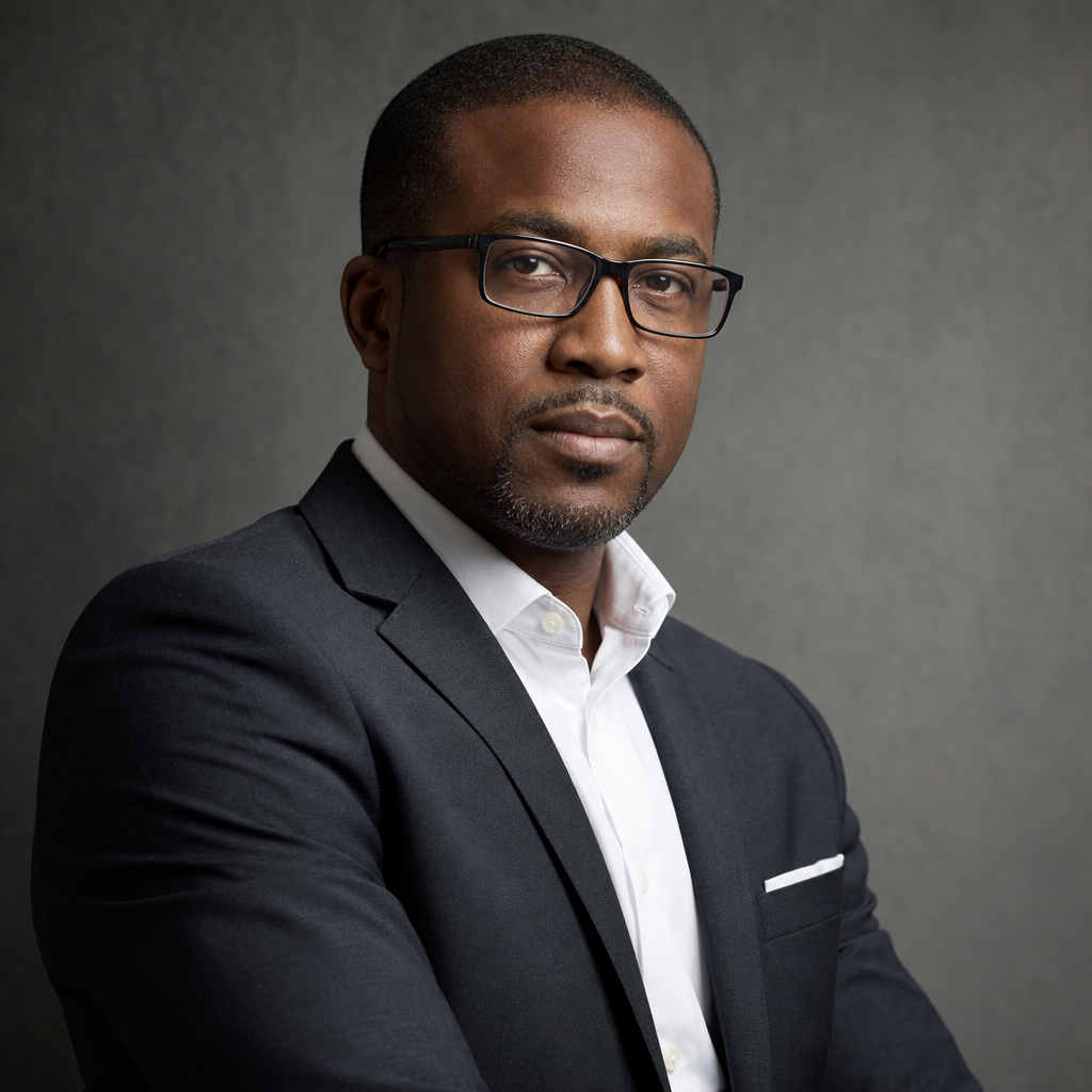 Portrait of Chinedu Umeh, a space systems engineer