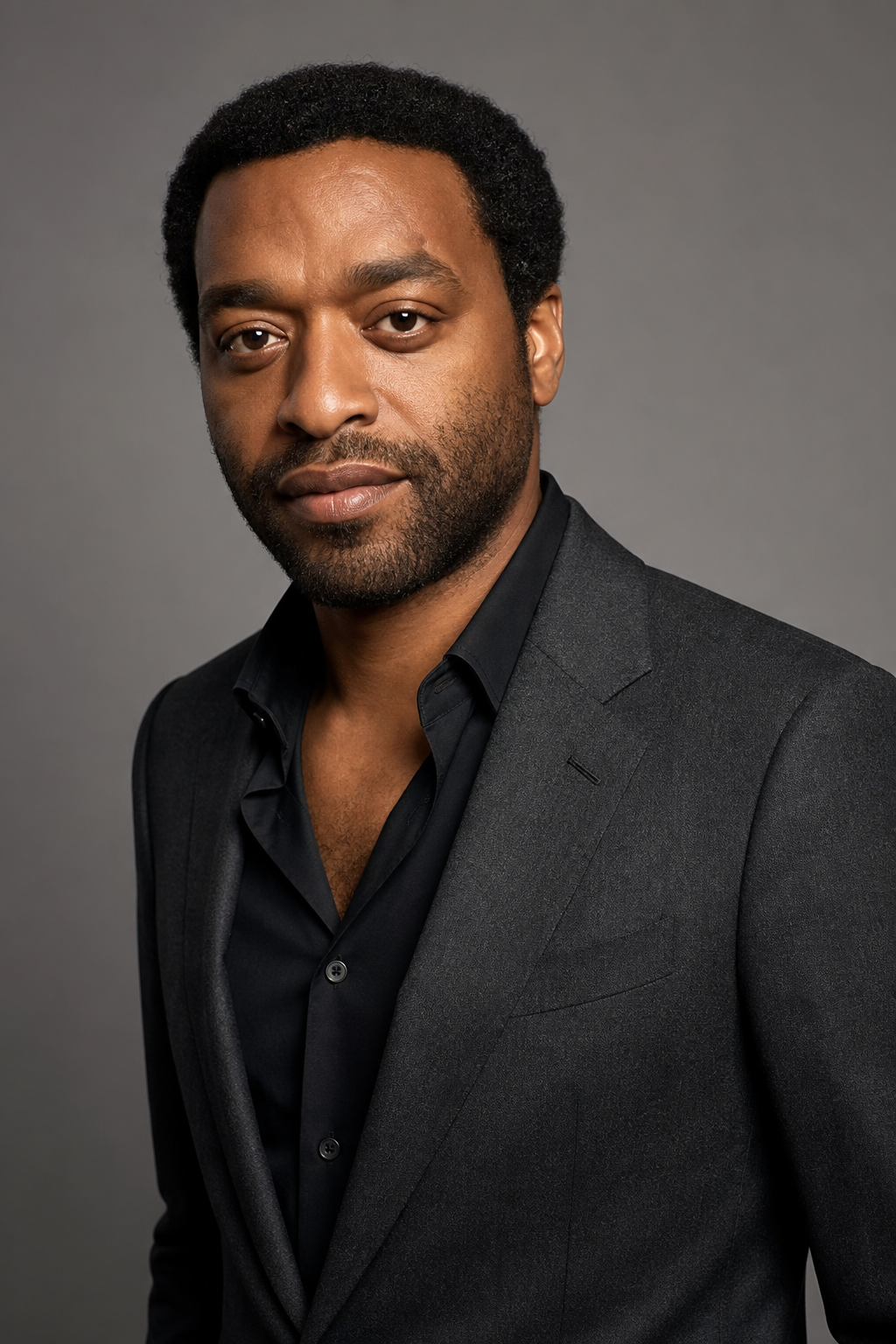 Cinematic portrait of Chiwetel Ejiofor, award-winning film and theatre actor