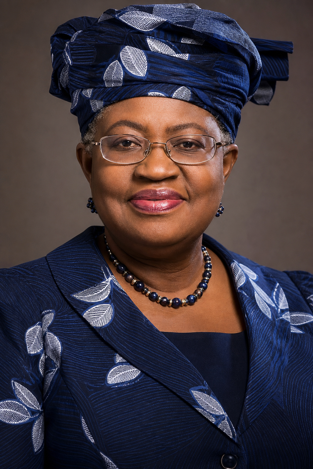 Distinguished portrait of Ngozi Okonjo-Iweala, global economic policy leader
