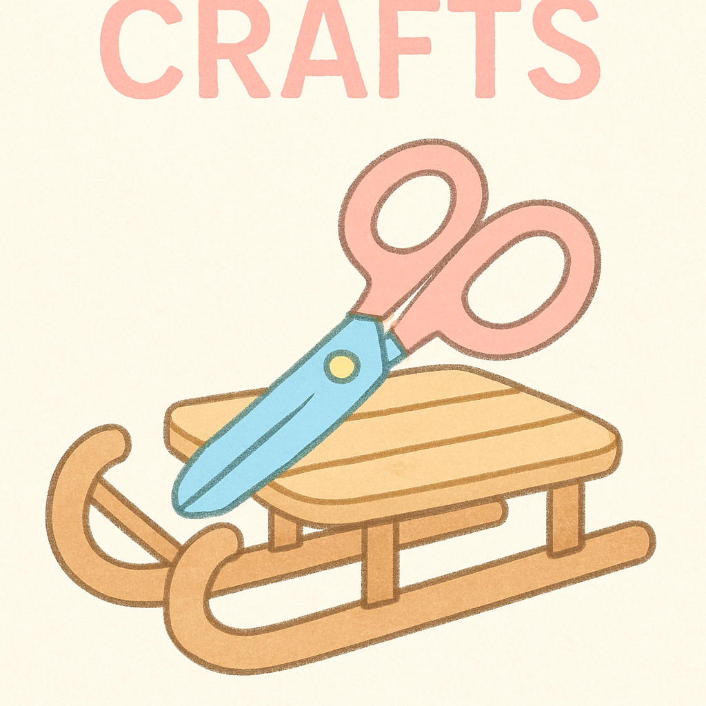 Sled and craft scissors icon