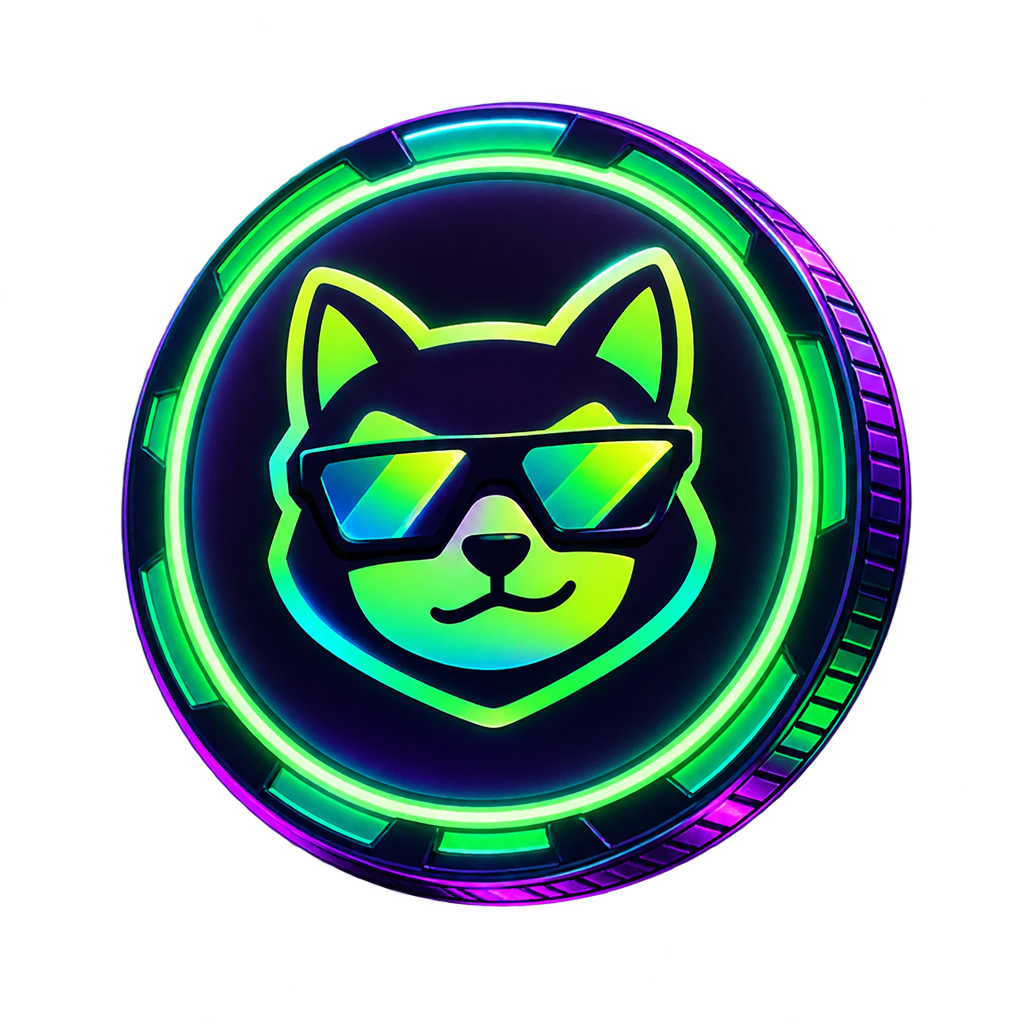 Neon coin icon inside the Pump.fun buy button