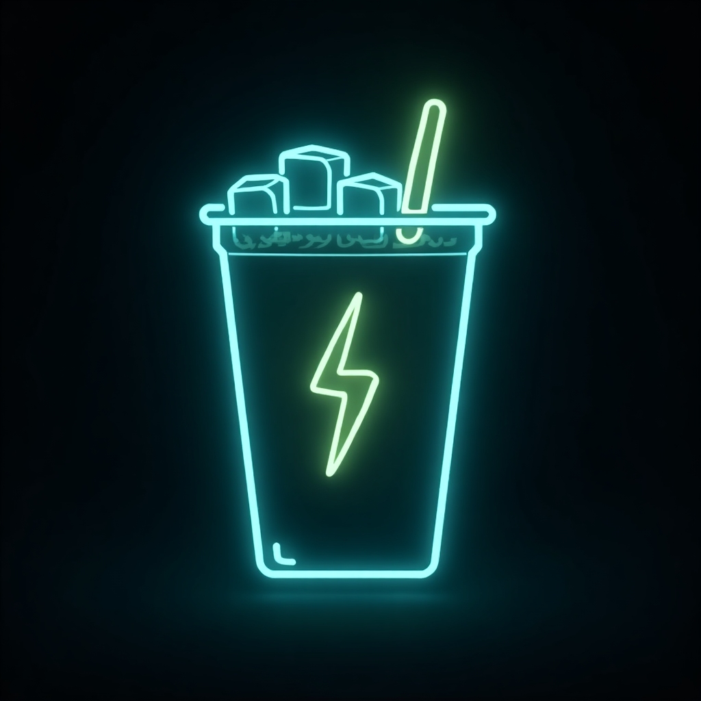 Cold Coffee & Energy Icon