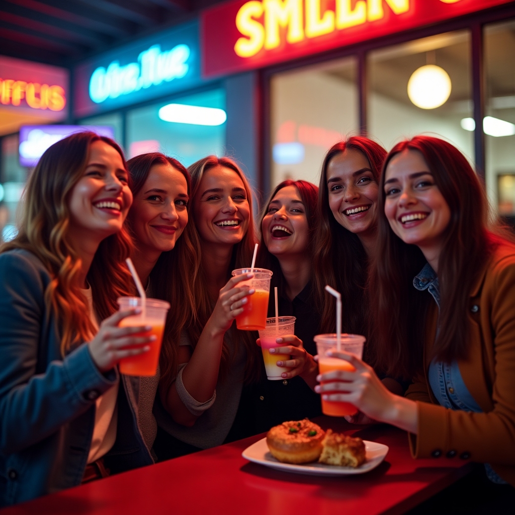Group of friends at Fuel & Brew