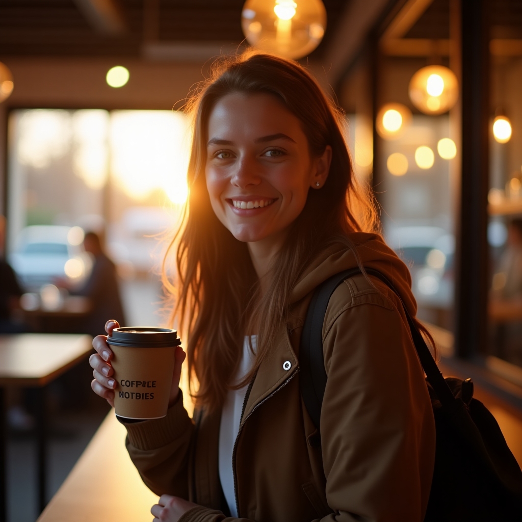 Customer with coffee