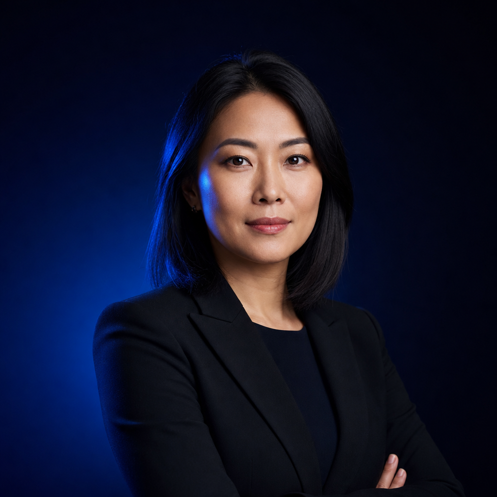 Portrait of Celerion CEO, confident executive in a dark studio