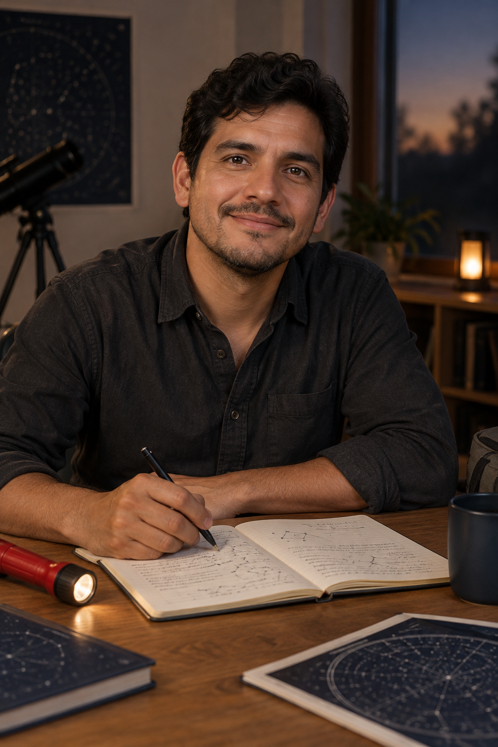 Daniel Ortega, observation notes editor portrait